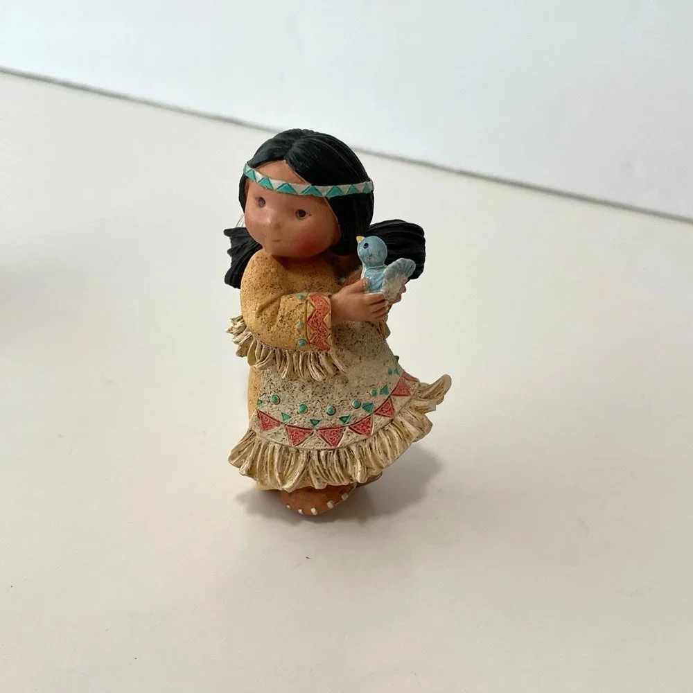 Vintage Enesco Friends of the Feather Figurines Karen Hahn Teepee Base Scenery